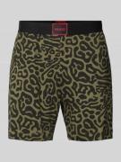 HUGO Shorts mit Label-Patch Modell 'Pufferfish' in Black, Größe L