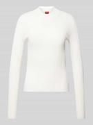 HUGO Strickpullover mit Strukturmuster Modell 'Sarphammy' in Offwhite,...