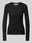 Lacoste Sport Longsleeve mit Label-Badge in Black, Größe 40