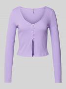 Only Longsleeve mit U-Boot-Ausschnitt Modell 'KASSI' in Violett, Größe...