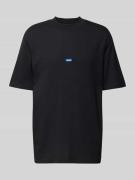 Hugo Blue T-Shirt mit Label-Stitching Modell 'Nieros' in Black, Größe ...