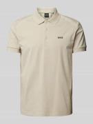 BOSS Green Poloshirt mit Label-Print Modell 'Paddy' in Beige, Größe L