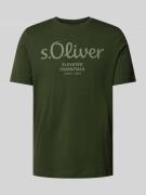 s.Oliver RED LABEL T-Shirt mit Rundhalsausschnitt in Oliv, Größe L