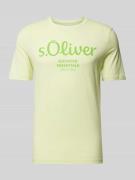 s.Oliver RED LABEL T-Shirt mit Rundhalsausschnitt in Gelb, Größe L