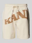 KARL KANI Sweatshorts mit Label-Detail in Offwhite, Größe M