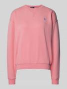 Polo Ralph Lauren Sweatshirt mit Logo-Stitching in Pink, Größe M