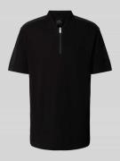 ARMANI EXCHANGE Regular Fit Poloshirt mit Label-Stitchings in Black, G...