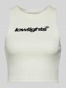 Low Lights Studios Cropped Tanktop mit Label-Stitching Modell 'BASIC' ...