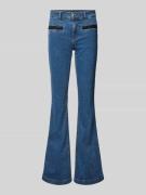 Liu Jo White High Waist Flared Jeans mit Gürtelschlaufen in Jeansblau,...