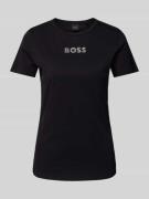 BOSS Orange T-Shirt mit Strasssteinbesatz Modell 'Eloga' in Black, Grö...