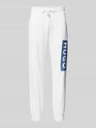 Hugo Blue Regular Fit Sweatpants mit Label-Print Modell 'Nuram' in Wei...