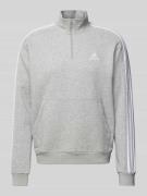 ADIDAS SPORTSWEAR Sweatshirt mit Troyer-Kragen in Hellgrau, Größe L