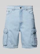 KARL KANI Regular Fit Cargoshorts mit Label-Stitching in Jeansblau, Gr...