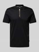 BOSS Slim Fit Poloshirt mit Label-Detail Modell 'Polston' in Black, Gr...