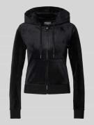 Juicy Couture Sweatjacke mit Label-Stitching Modell 'ROBERTSON' in Bla...