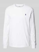 POLO RALPH LAUREN Longsleeve mit Label-Stitching in Weiss, Größe L