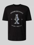 ARMANI EXCHANGE T-Shirt mit Label-Print in Black, Größe L