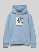 Garcia Hoodie mit Statement-Print in Bleu, Größe 176