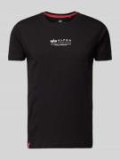 Alpha Industries T-Shirt mit Label-Print in Black, Größe S