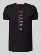 Alpha Industries T-Shirt mit Label-Print in Black, Größe L