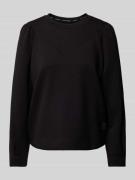 Marc Cain Sweatshirt mit Rundhalsausschnitt in Black, Größe 34