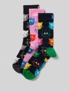 Happy Socks Socken mit Motiv-Print im 3er-Pack in Marine, Größe 36-40