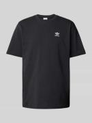 adidas Originals T-Shirt mit Label-Stitching in Black, Größe L