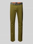 MCNEAL Slim Fit Chino mit Gürtel in Schilf, Größe 44