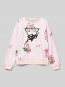 Guess Sweatshirt mit floralen Prints in Rosa, Größe 152