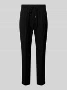 Antony Morato Regular Fit Bundfaltenhose mit elastischem Bund in Black...