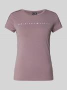 EA7 Emporio Armani T-Shirt mit Rundhalsausschnitt in Mauve, Größe S