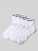 REVIEW Socken mit Label-Detail im 5er-Pack in Weiss, Größe 43/46