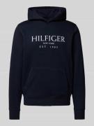 Tommy Hilfiger Hoodie mit Label-Print in Marine, Größe L