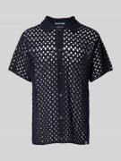 Scotch & Soda Regular Fit Freizeithemd mit Lochmuster in Dunkelblau, G...