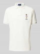 Polo Ralph Lauren Poloshirt mit Label-Stitching in Weiss, Größe S