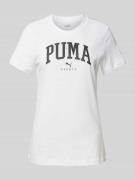 Puma T-Shirt mit Label-Print in Weiss, Größe XS