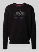 Alpha Industries Sweatshirt mit Rundhalsausschnitt in Black, Größe L