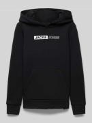 Jack & Jones Hoodie mit Kapuze Modell 'PLAYER' in Black, Größe 140