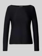 Emporio Armani Longsleeve mit Strukturmuster in Black, Größe L