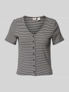 Levi's® T-Shirt mit Knopfleiste in Black, Größe XS