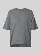 (The Mercer) N.Y. Kaschmir-T-Shirt mit Rollsaum in Mittelgrau Melange,...