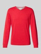 s.Oliver RED LABEL Strickpullover mit gerippten Abschlüssen in Rot, Gr...