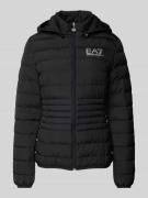 EA7 Emporio Armani Steppjacke mit Label-Print Modell 'GIUBBOTTO' in Bl...