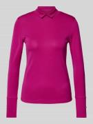 Marc Cain Longsleeve mit Umlegekragen in Fuchsia, Größe 34