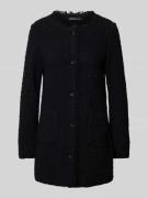 Marc Cain Longblazer aus Woll-Mix mit Rundhalsausschnitt in Black, Grö...