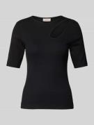 s.Oliver RED LABEL T-Shirt mit Cut Out in Black, Größe 36