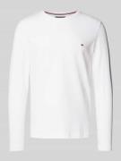 Tommy Hilfiger Slim Fit Longsleeve mit Logo-Stitching in Weiss, Größe ...