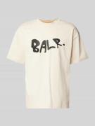 Balr. T-Shirt mit Label-Print in Offwhite, Größe S