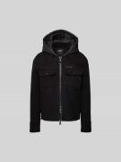 Dsquared2 Hemdjacke mit Kapuze in Black, Größe 48