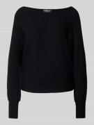 Only Strickpullover mit U-Boot-Ausschnitt Modell 'ADALINE' in Black, G...